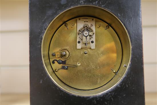 A chinoiserie lacquered mantel clock